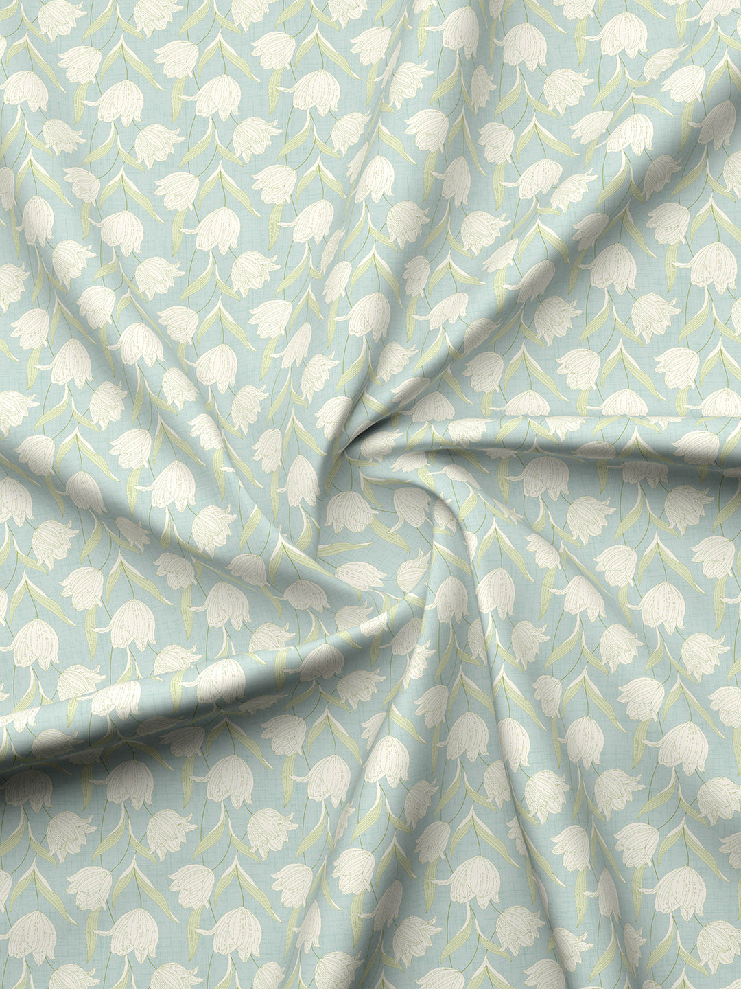 Valatia 100% Cotton 200 TC Grey & White Floral King Fitted Bedsheet with 2 Pillow Covers