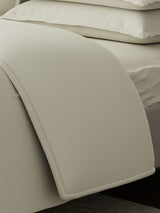 100% Cotton, 300 TC | King Size Bedding Set | 1 Bedsheet with 1 Duvet Cover & 4 Pillow Covers | Emblem Collection - White