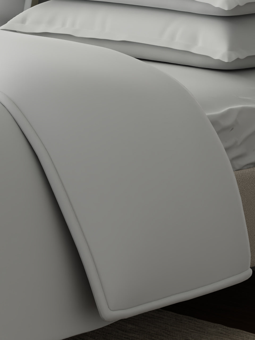 100% Cotton, 300 TC | King Size Bedding Set | 1 Bedsheet with 1 Duvet Cover & 4 Pillow Covers | Emblem Collection - White