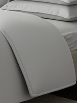 100% Cotton, 300 TC | King Size Bedding Set | 1 Bedsheet with 1 Duvet Cover & 4 Pillow Covers | Emblem Collection - White