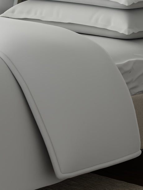 100% Cotton, 300 TC | King Size Bedding Set | 1 Bedsheet with 1 Duvet Cover & 4 Pillow Covers | Emblem Collection - White