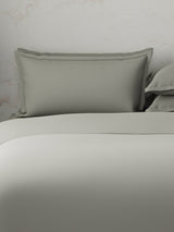 100% Cotton, 300 TC | King Size Bedding Set | 1 Bedsheet with 1 Duvet Cover & 4 Pillow Covers | Emblem Collection - Grey