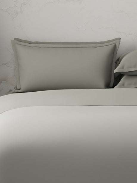 100% Cotton, 300 TC | King Size Bedding Set | 1 Bedsheet with 1 Duvet Cover & 4 Pillow Covers | Emblem Collection - Grey