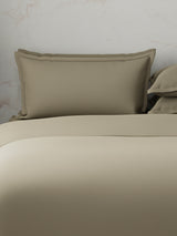 100% Cotton, 300 TC | King Size Bedding Set | 1 Bedsheet with 1 Duvet Cover & 4 Pillow Covers | Emblem Collection - Green