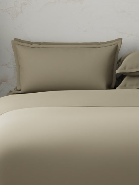 100% Cotton, 300 TC | King Size Bedding Set | 1 Bedsheet with 1 Duvet Cover & 4 Pillow Covers | Emblem Collection - Green