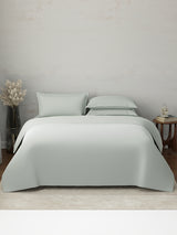 100% Cotton, 300 TC | King Size Bedding Set | 1 Bedsheet with 1 Duvet Cover & 4 Pillow Covers | Emblem Collection - Grey