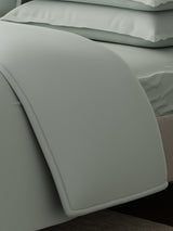 100% Cotton, 300 TC | King Size Bedding Set | 1 Bedsheet with 1 Duvet Cover & 4 Pillow Covers | Emblem Collection - Grey