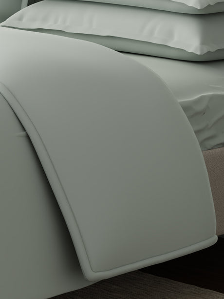 100% Cotton, 300 TC | King Size Bedding Set | 1 Bedsheet with 1 Duvet Cover & 4 Pillow Covers | Emblem Collection - Grey