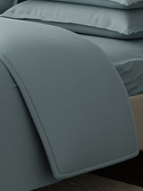 100% Cotton, 300 TC | King Size Bedding Set | 1 Bedsheet with 1 Duvet Cover & 4 Pillow Covers | Emblem Collection - Blue