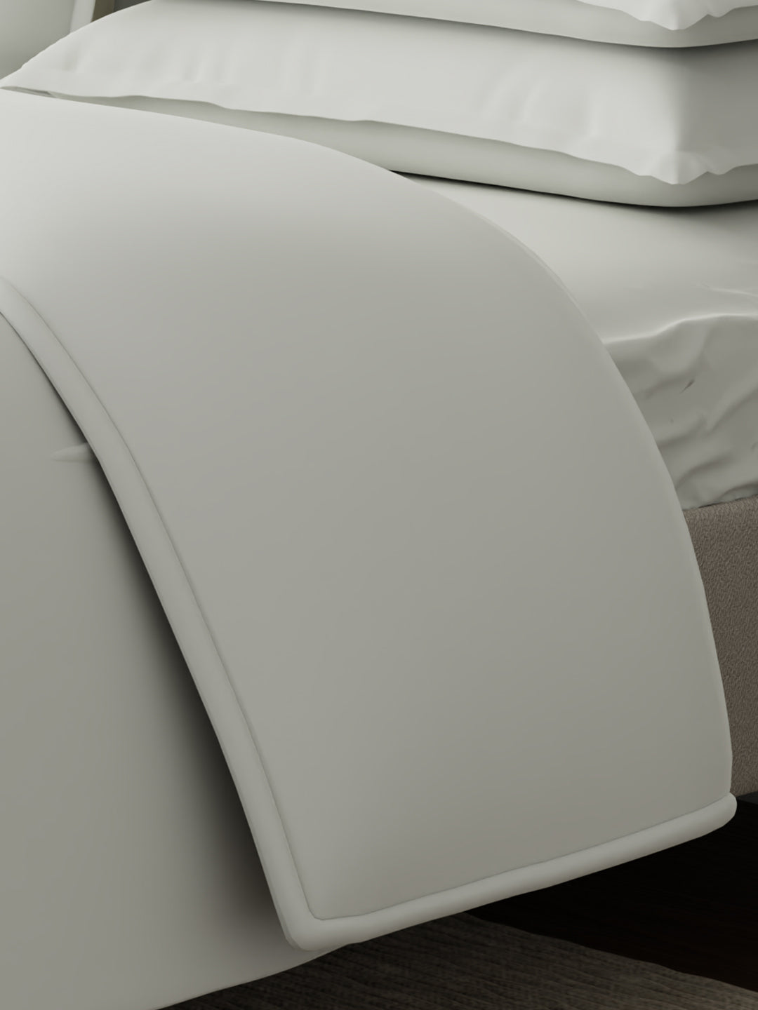 100% Cotton, 300 TC | King Size Bedding Set | 1 Bedsheet with 1 Duvet Cover & 4 Pillow Covers | Emblem Collection - White