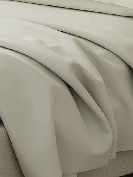 Cotton Charm 400 TC 100% Cotton White King Size Dyed Bedsheet with 4 Pillow Covers